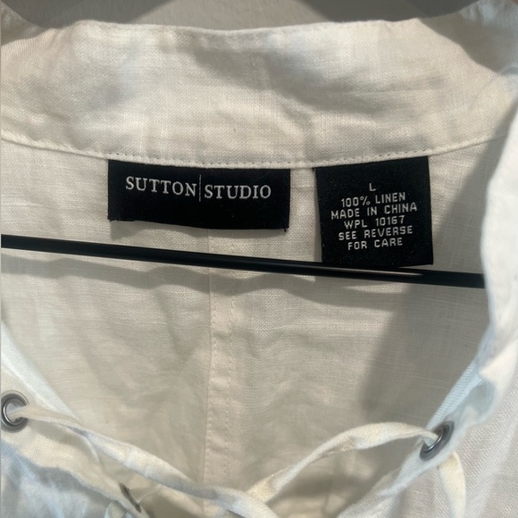 100% Linen white Tunic size Large - Picture 6 of 8